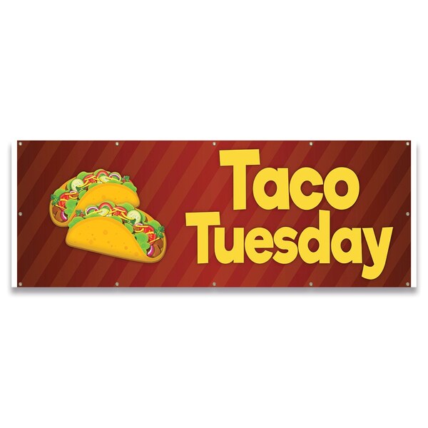Taco Tuesday Banner Concession Stand Food Truck Single Sided